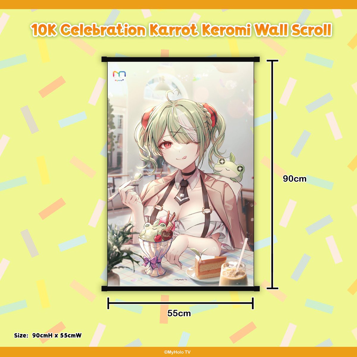 Karrot Keromi's 10K Achievement Wall Scroll Merchandise